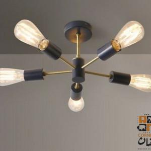 Metal Ceiling Lamp Black - 30×60 cm