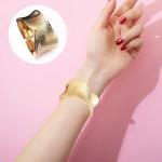 Golden Bloom Textured Artistic Cuff BR-7