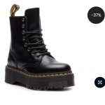 Dr. Martens Jadon Platform Boots Black Smooth Leather