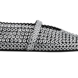 Alaïa Suede Glass-Embellished Ballet Flats