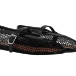 Alaïa Fishnet Ballerina Flats | Black