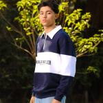 Navy Blue Humble Hustler Half Zip Sweatshirt