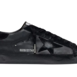 Golden Goose Men's Super-Star in black nappa with black suede star and heel tab