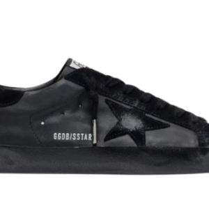 Golden Goose Men's Super-Star in black nappa with black suede star and heel tab