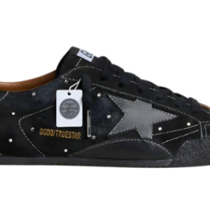 Golden Goose True-Star in black suede with Swarovski crystals