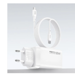 Recci RC123E GaN 65W Fast Charger Dual Type-C + USB-A 22.5W