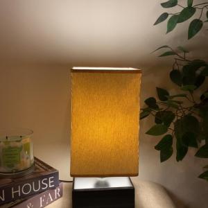 Table Lamp Beige & Brown 15x40cm