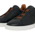 BLACK DEERSKIN TRIPLE STITCH™ SNEAKERS Black