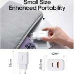 Joyroom JR-TCF05 Flash Series EU 20WA USB C/USB A Dual-Port Charger, Black