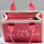 PINK LEATHER TOTE BAG