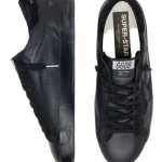 Golden Goose Men's Super-Star in black nappa with black suede star and heel tab