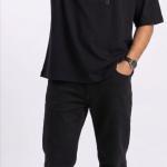 Black Oversized Stress T-Shirt