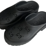 Gucci Perforated GG – Platform mules