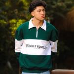 Green Humble Hustler Half Zip Sweatshirt