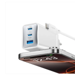 Recci RC123E GaN 65W Fast Charger Dual Type-C + USB-A 22.5W