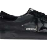 Golden Goose Men's Super-Star in black nappa with black suede star and heel tab