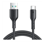 Joyroom SA26 USB-A to Type-C Fast Charging 30W Data Cable, 1 Meter Length, Black
