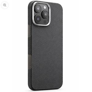 iPhone 16 Pro Max Case, Ultra-Thin, Black/Grey Will Design, Premium Woven Protection