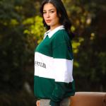 Green Humble Hustler Half Zip Sweatshirt