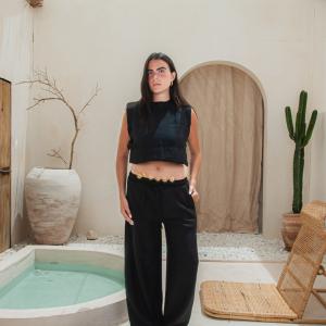 Black linen Set