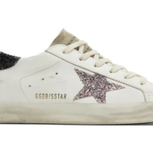 Golden Goose Super-Star White Mauve Pink Glitter(Women's)