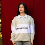 Gray Humble Hustler Half Zip Sweatshirt