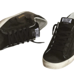 Golden Goose Super-Star Super-Star in black nappa with black star and glitter heel tab(Women's)