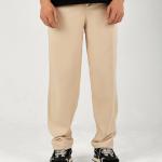 Beige Straight Sweatpants