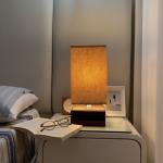Table Lamp Beige & Brown 15x40cm