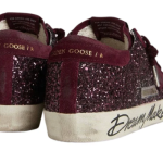 Golden Goose Super-Star LTD in cherry glitter with cherry suede star(Women's)