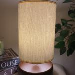 Table Lamp Beige & Brown 17x40cm