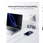 Joyroom JR-TCL06 67W Fast Charger with Built-in Retractable Cable