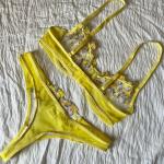 Golden Bloom Lingerie Set