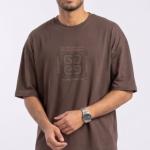 Brown Oversized Stress T-Shirt