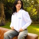 White Faith and Luck Half Zip Sweatshirt