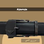 حزام كلاسيك رجالي ارماني اسود جلد طبيعي ماكينة جرار كود 11881