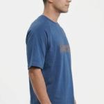 Blue Oversized Balmain Chest Print T-Shirt
