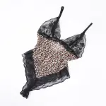 Plus Size Sheer Leopard Print Bodysuit