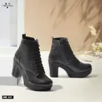 BOOT MID HEELS 5cm LEATHER B-25