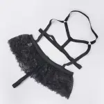 Plus Size Cutout Cupless Lingerie Skirt Set