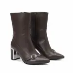 Elegant boot with stylish front buckle detail R-70