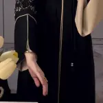 Norva Royal Double Abaya (Gold Embroidery)