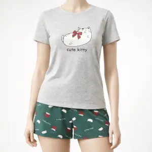 Cotton Printed Shorts Set