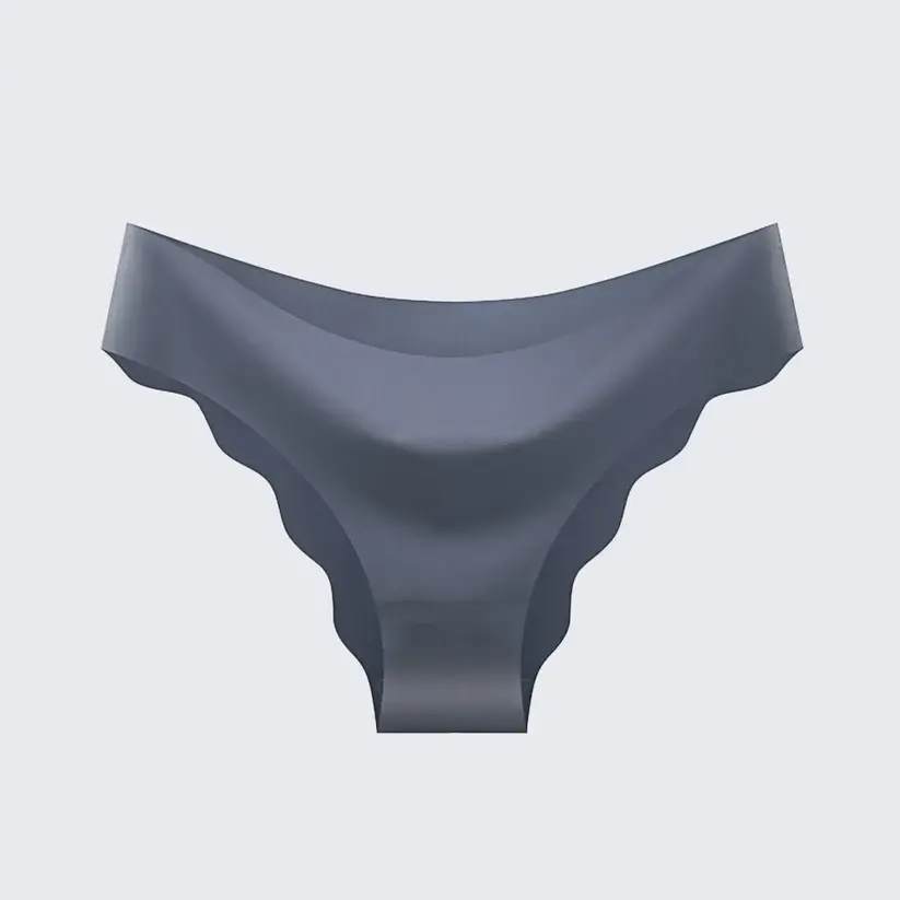 Women's Plus Size Seamless Ice Silk Bikini Breathable Wave Edge