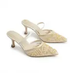 Elegant embroidery and bead details C-92