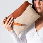 Chic Texture Clutch Bag-beige