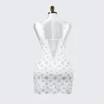 Deep V Lace Floral Print Cami Nightdress