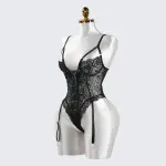 Lace Wild Charm Bodysuit with Stockings