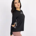 Crew Neck Women's Black T-Shirt