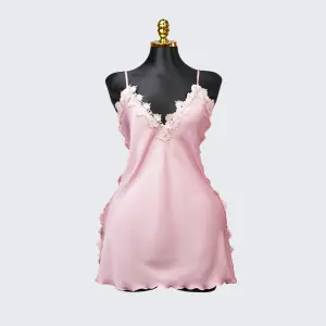 Satin Floral Lace Dress Mini Slip Nightwear